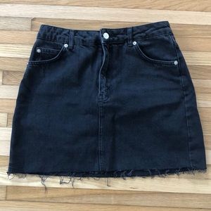 Top Shop Black Denim Skirt